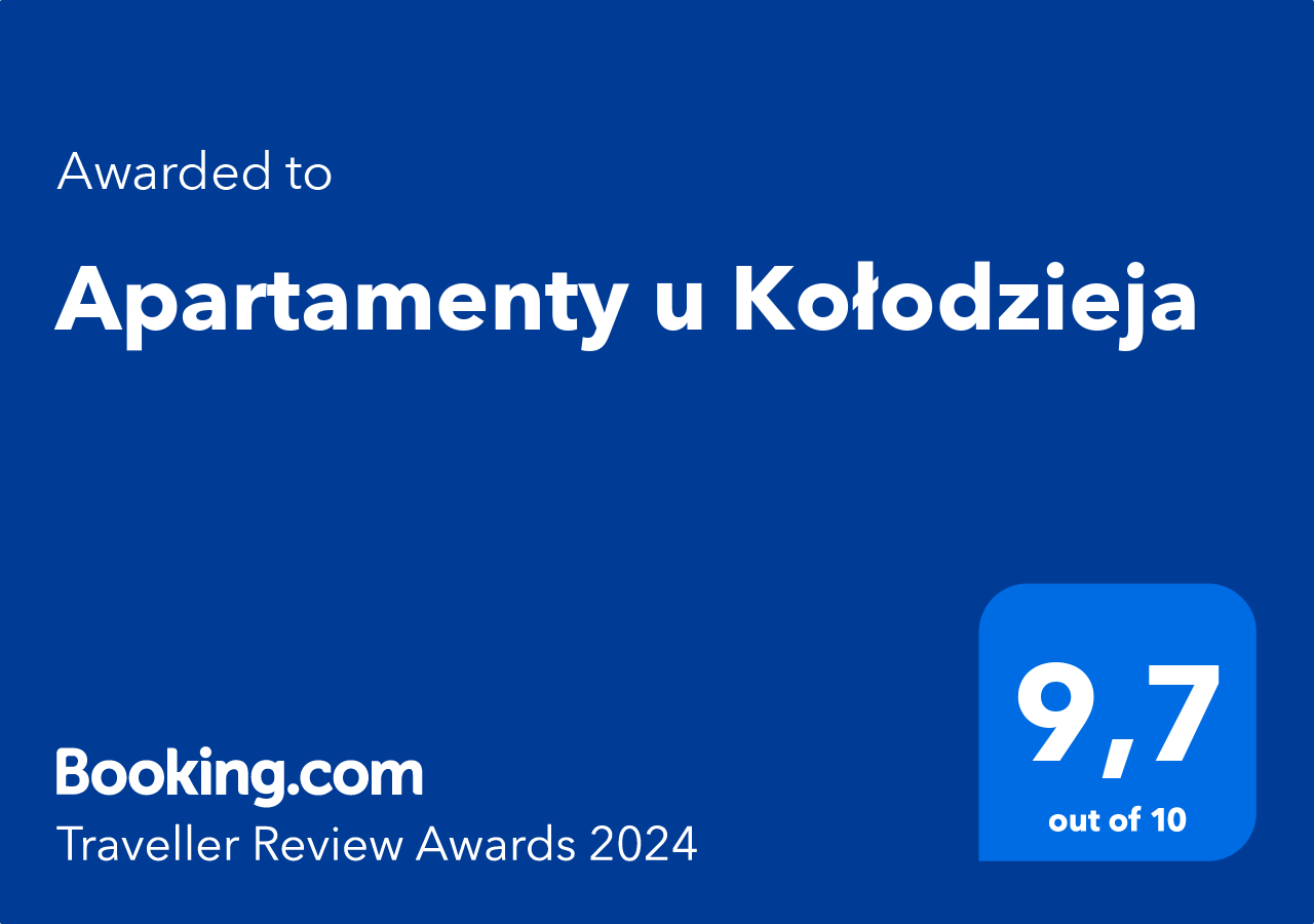 Booking.com Traveller Review Awards 2024 — ocena 9,7 na 10